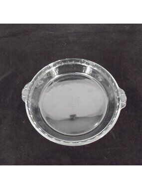 Pyrex Fluted Pie Plate Dish Handles 9.5” diam 1.75" tall #229 24cm Baking Vtg